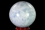 Polished Blue Calcite Sphere - Madagascar #149357-1